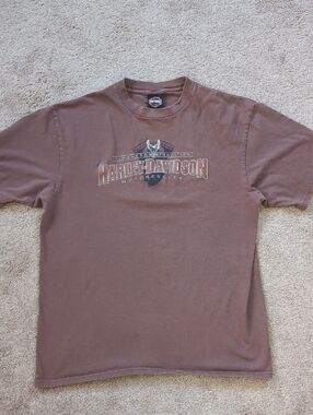 Harley-Davidson Brown Logo Short Sleeve Tee